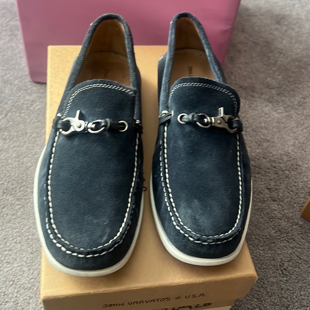 John varvatos suede boat shoe size 9
